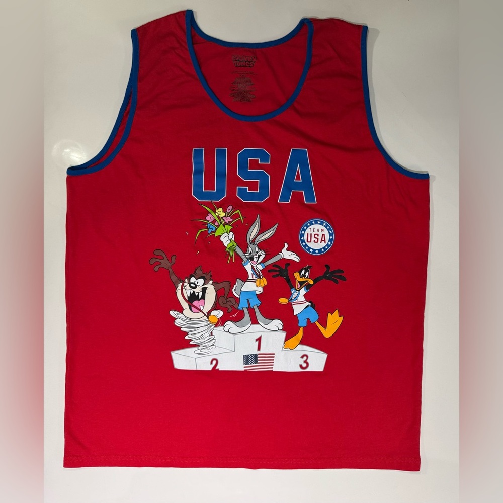 Looney Tunes USA Olympics Shirt Adult SZ XXXL Bugs Bunny Olympic Team USA
